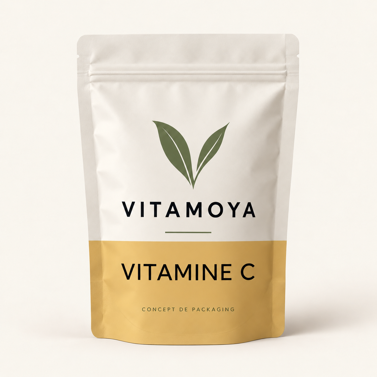 VITAMOYA — Vitamine C — concept de packaging ocre doré