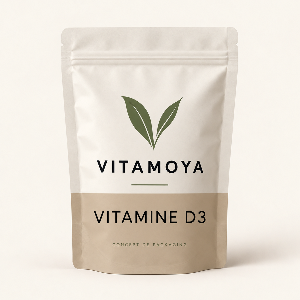 VITAMOYA — Vitamine D3 — concept de packaging sable